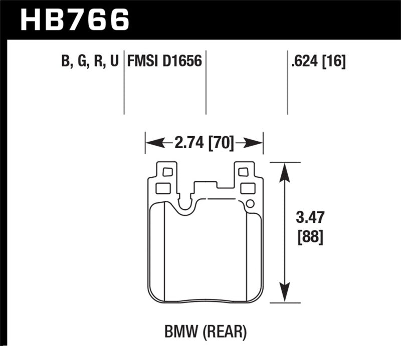 Hawk 14-20 BMW 2-Series / 12-18 BMW 3-Series Performance Ceramic Street Rear Brake Pads