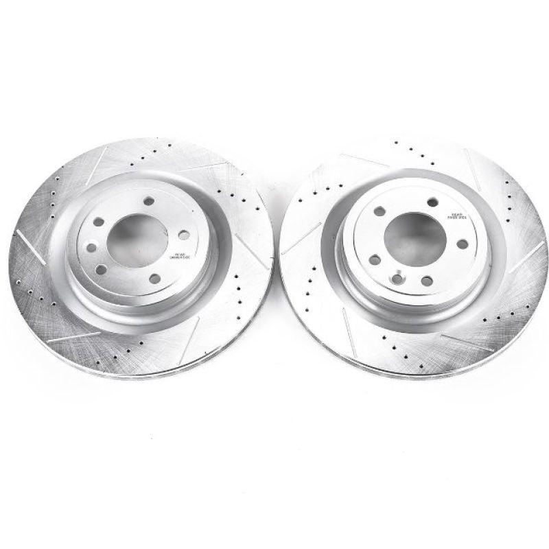 Power Stop 2017 Land Rover Discovery Rear Evolution Drilled & Slotted Rotors - Pair