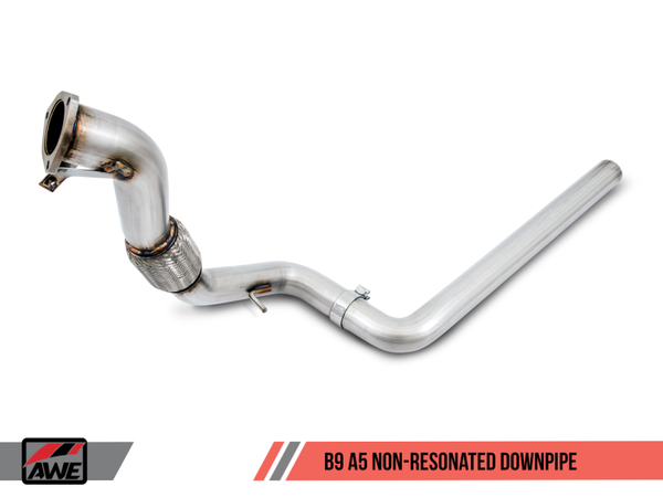 AWE Tuning Audi B9 A5 Track Edition Exhaust Dual Outlet - Diamond Black Tips (Includes DP)